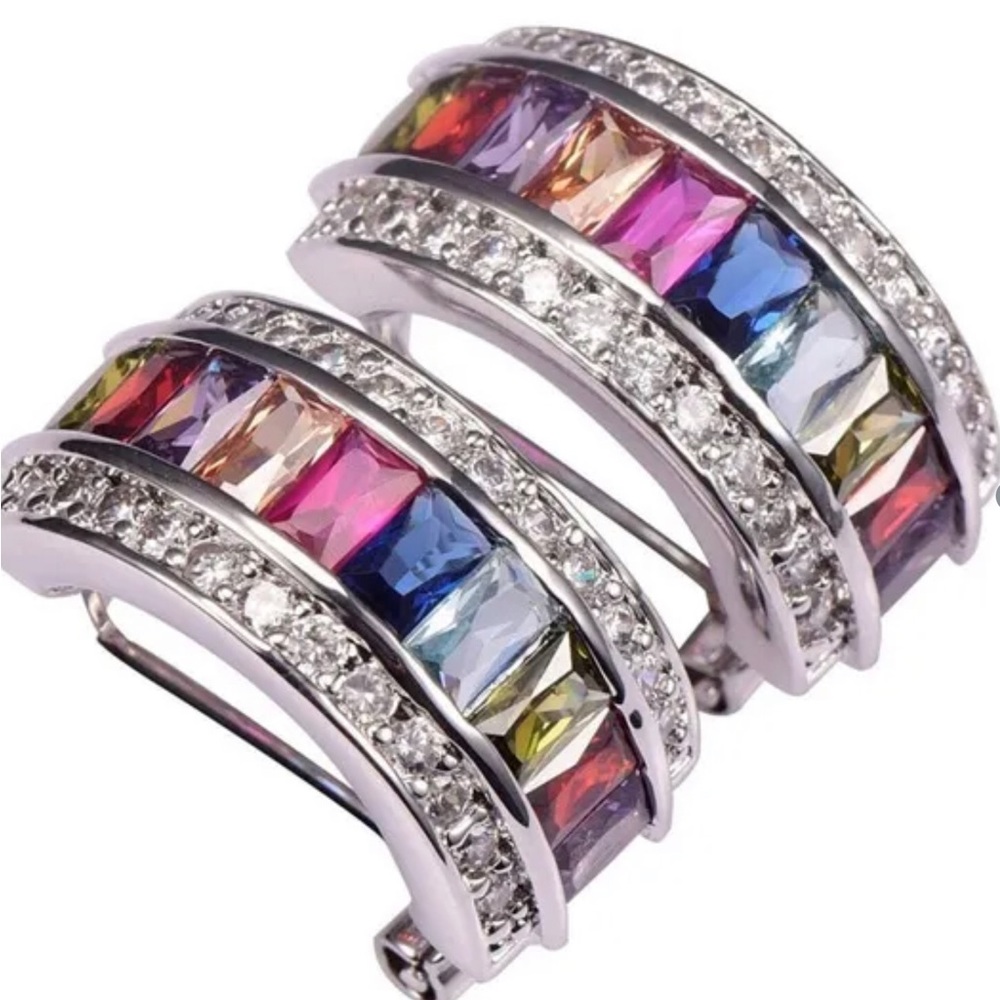 Multicolor Gems Earrings